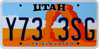 UT license plate Y733SG