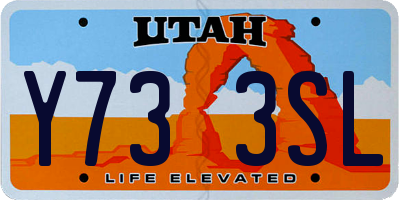 UT license plate Y733SL