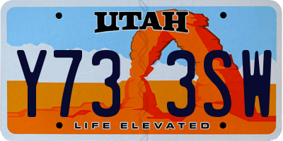 UT license plate Y733SW