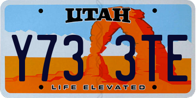 UT license plate Y733TE
