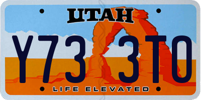 UT license plate Y733TO