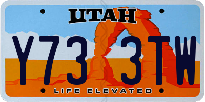 UT license plate Y733TW