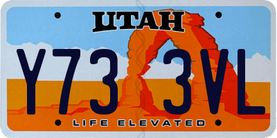 UT license plate Y733VL