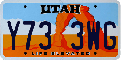 UT license plate Y733WG