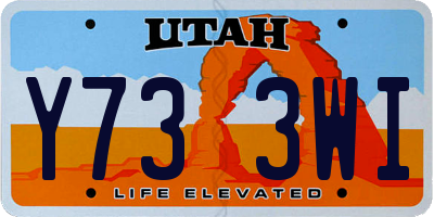 UT license plate Y733WI