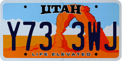 UT license plate Y733WJ