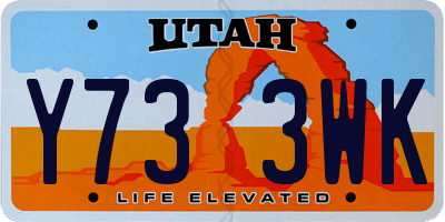 UT license plate Y733WK