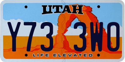 UT license plate Y733WO