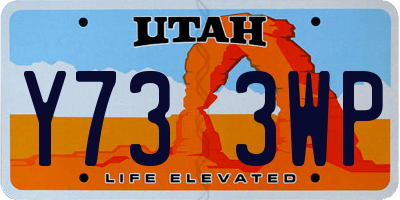 UT license plate Y733WP