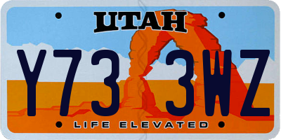 UT license plate Y733WZ
