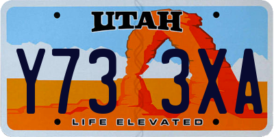 UT license plate Y733XA