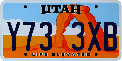 UT license plate Y733XB