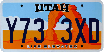 UT license plate Y733XD