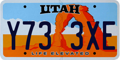 UT license plate Y733XE