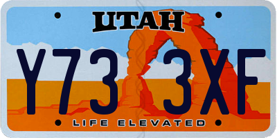 UT license plate Y733XF