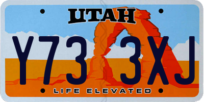 UT license plate Y733XJ