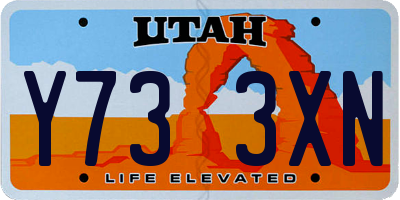 UT license plate Y733XN
