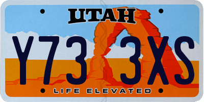 UT license plate Y733XS