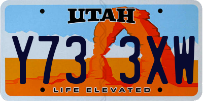 UT license plate Y733XW