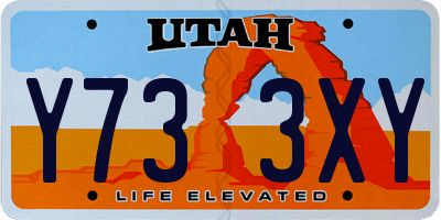 UT license plate Y733XY