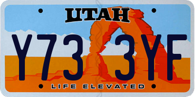 UT license plate Y733YF