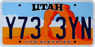 UT license plate Y733YN
