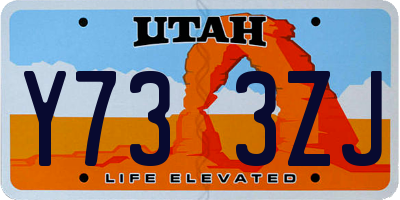 UT license plate Y733ZJ