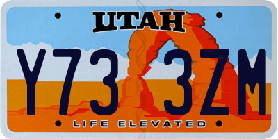 UT license plate Y733ZM