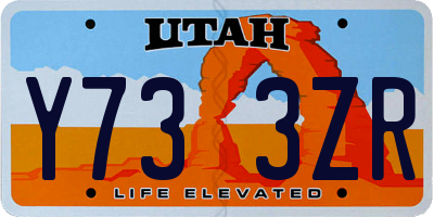 UT license plate Y733ZR