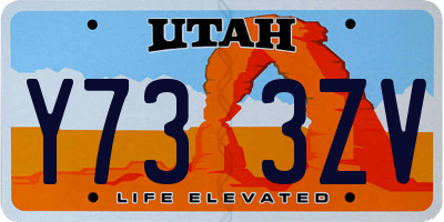 UT license plate Y733ZV