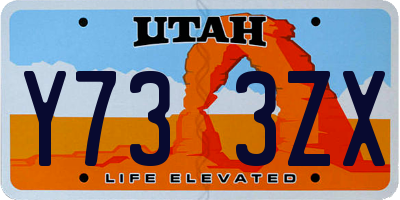UT license plate Y733ZX