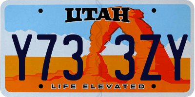 UT license plate Y733ZY