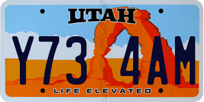 UT license plate Y734AM