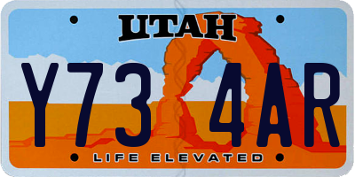 UT license plate Y734AR