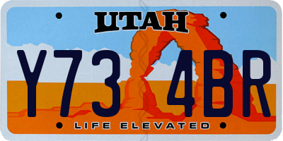 UT license plate Y734BR