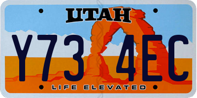 UT license plate Y734EC