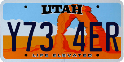 UT license plate Y734ER