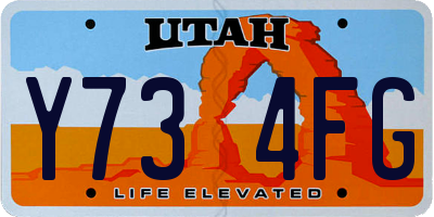 UT license plate Y734FG