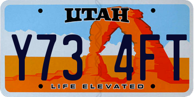 UT license plate Y734FT