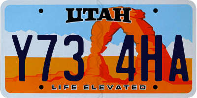 UT license plate Y734HA