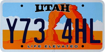 UT license plate Y734HL