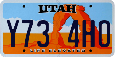 UT license plate Y734HO