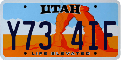 UT license plate Y734IF