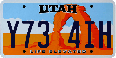 UT license plate Y734IH