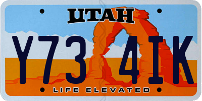 UT license plate Y734IK