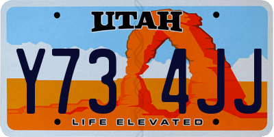 UT license plate Y734JJ