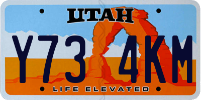 UT license plate Y734KM