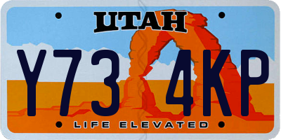 UT license plate Y734KP