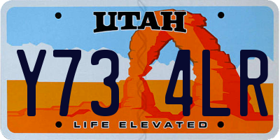 UT license plate Y734LR