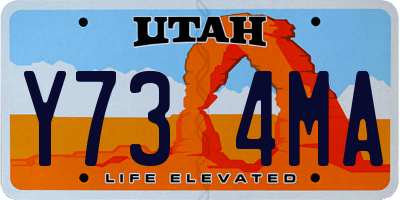 UT license plate Y734MA